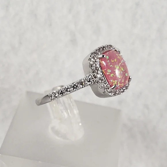 18k Pink Opal Ring - Picture 2 of 8